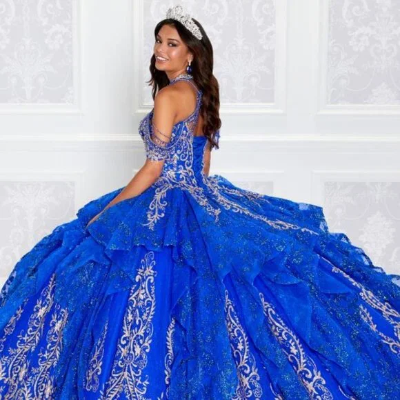 Princesa by Ariana Vara Quinceanera Dress Style PR12274. Royal/Gold